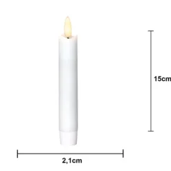 Antikljus LED Äkta vax 2-pack Flamme 15 cm