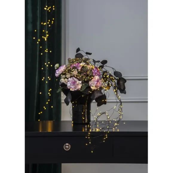 Dew drop warm white 125 led. Svart wire