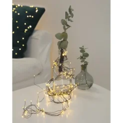 Dew drop warm white 125 led. Svart wire