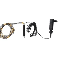 Dew drop warm white 125 led. Svart wire