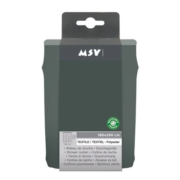 Duschdraperi MSV enfärgat