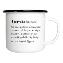 Emaljmugg Tjejveta