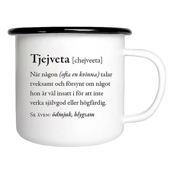 Emaljmugg Tjejveta