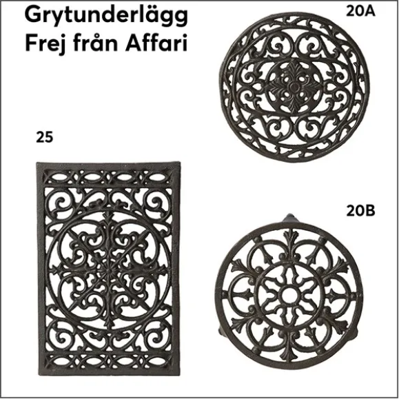 Frej grytunderlägg gjutjärn
