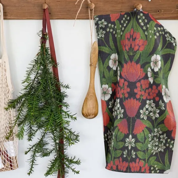 Julblommor kökshandduk
