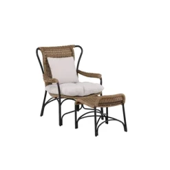 Loreto loungfåtölj med fotpall