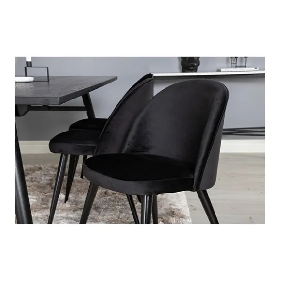 Velvet matstol 2-pack