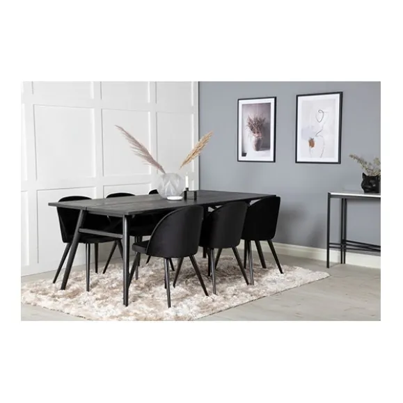Velvet matstol 2-pack