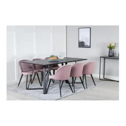 Velvet matstol 2-pack