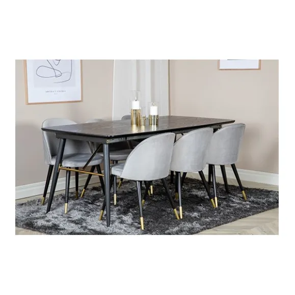 Velvet matstol 2-pack