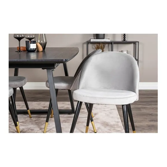 Velvet matstol 2-pack
